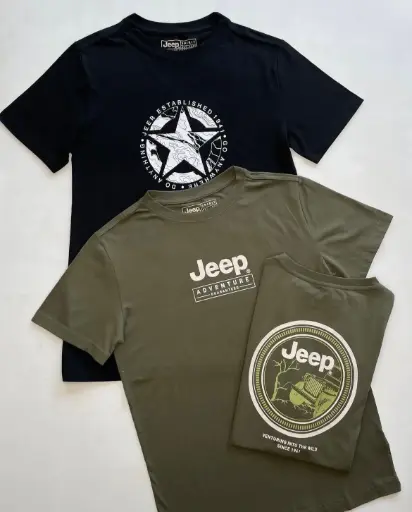 Remera Jeep verde/negro